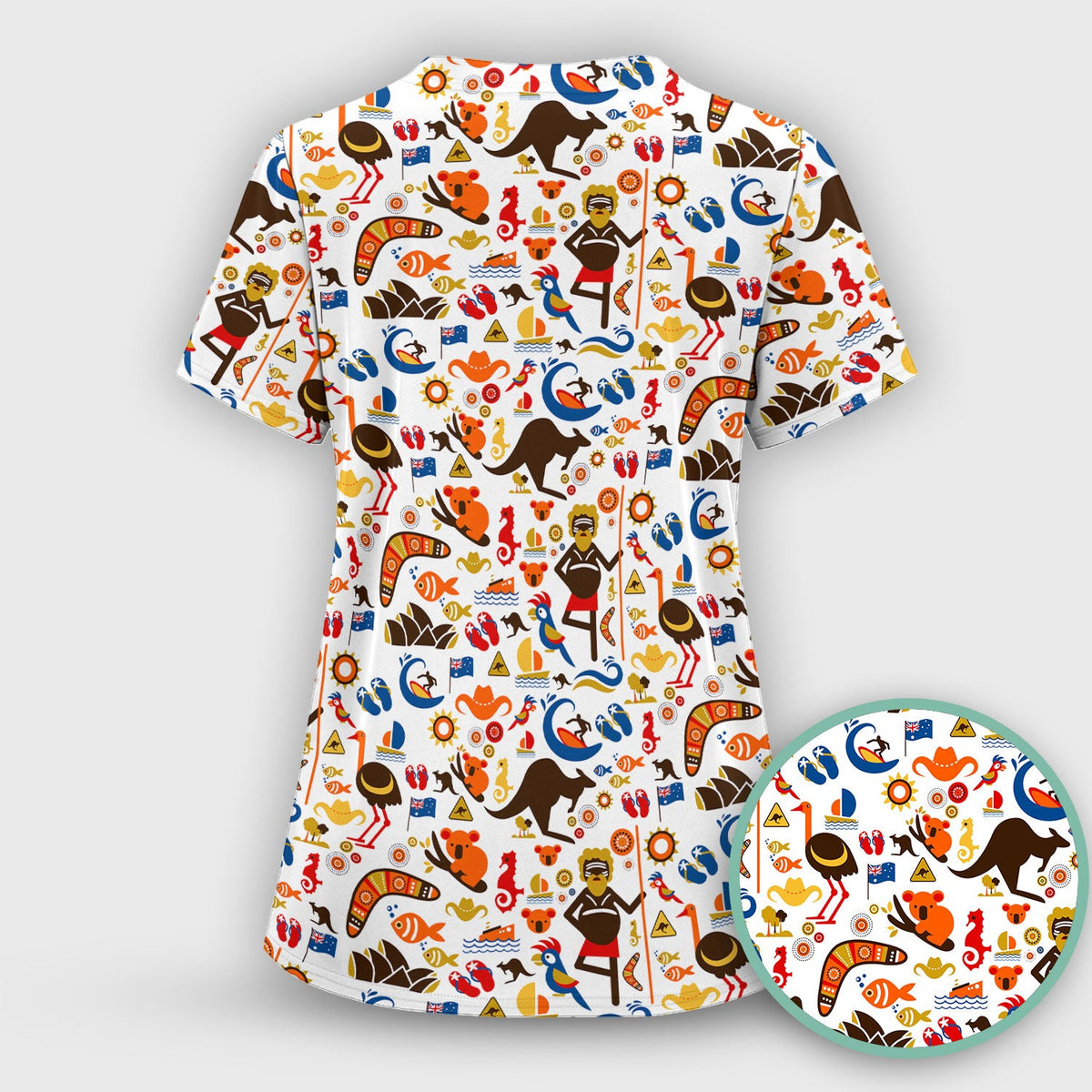 Indigenous Inspired Icon Nurse Scrub Set