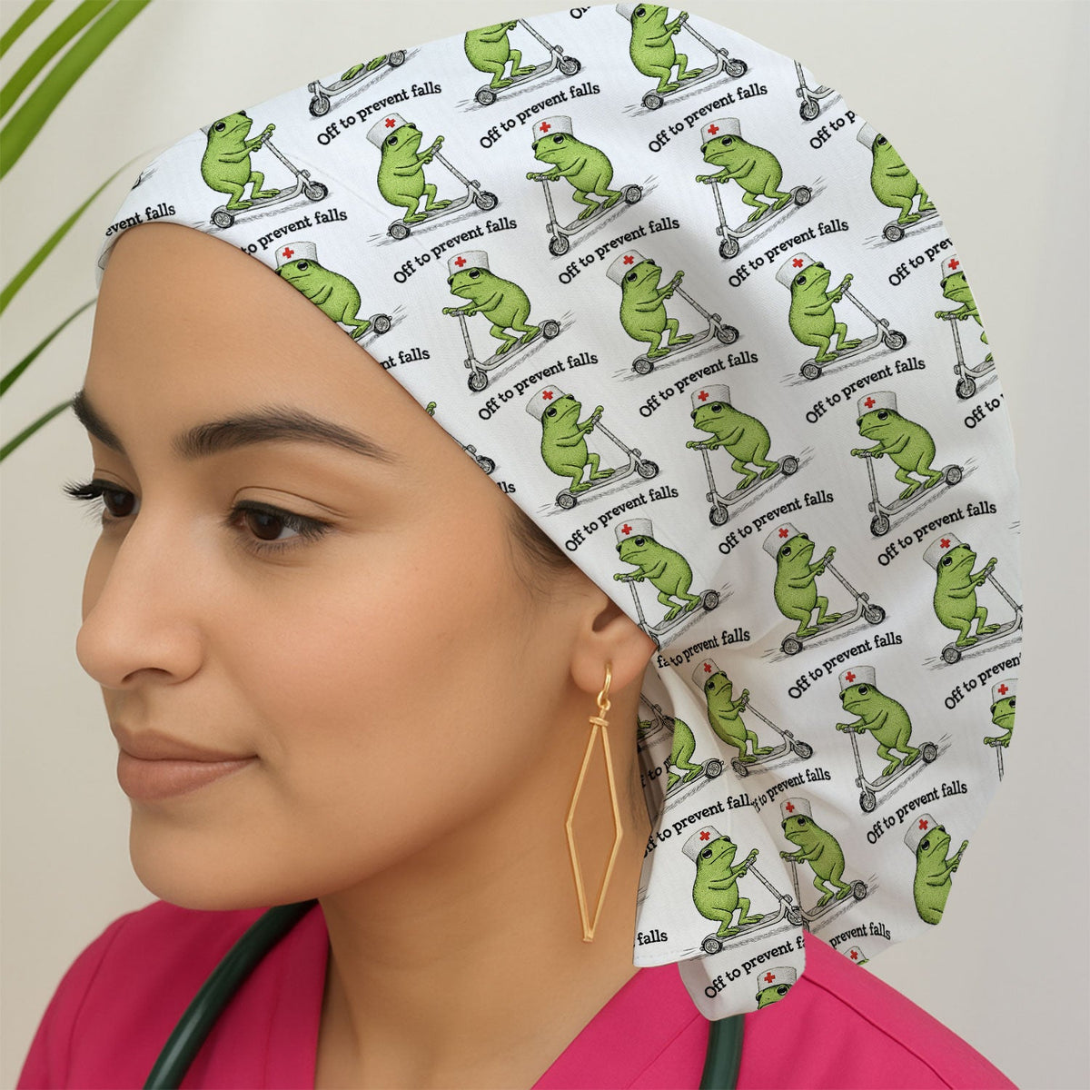 Off To Prevent Falls Scrub Cap