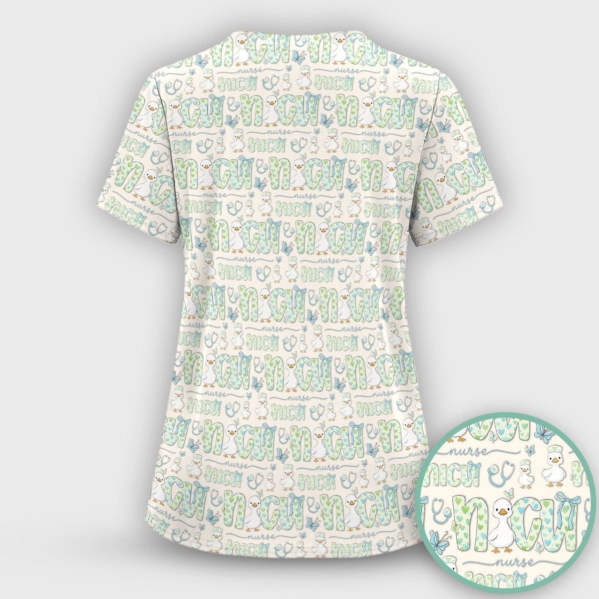 NICU Nurse Duck Scrub Top