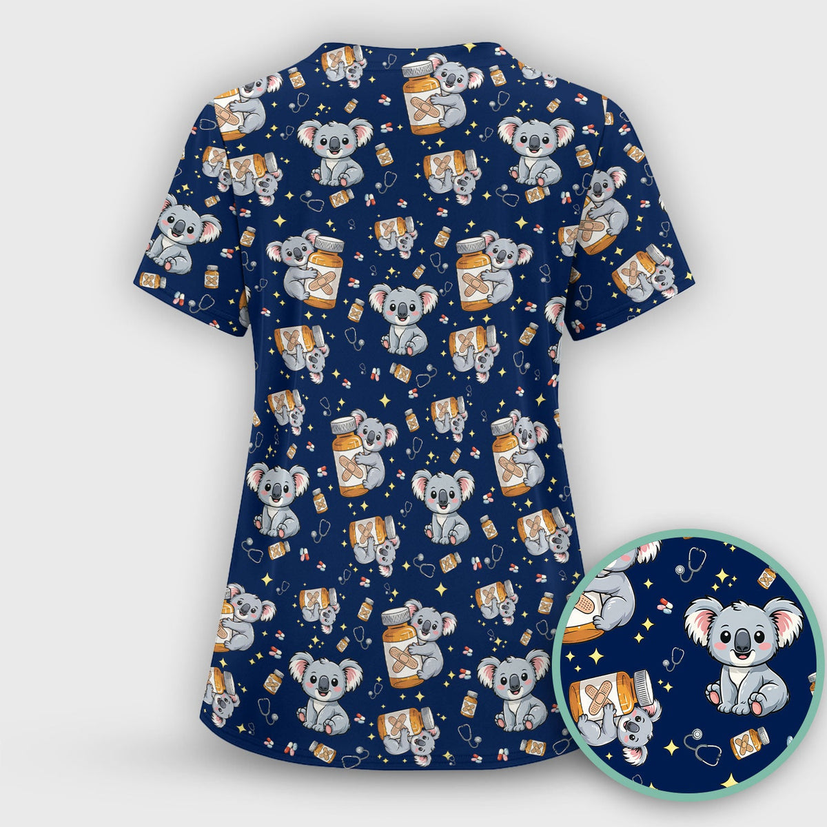 Koala Bandage Medicine Nurse Scrub Set