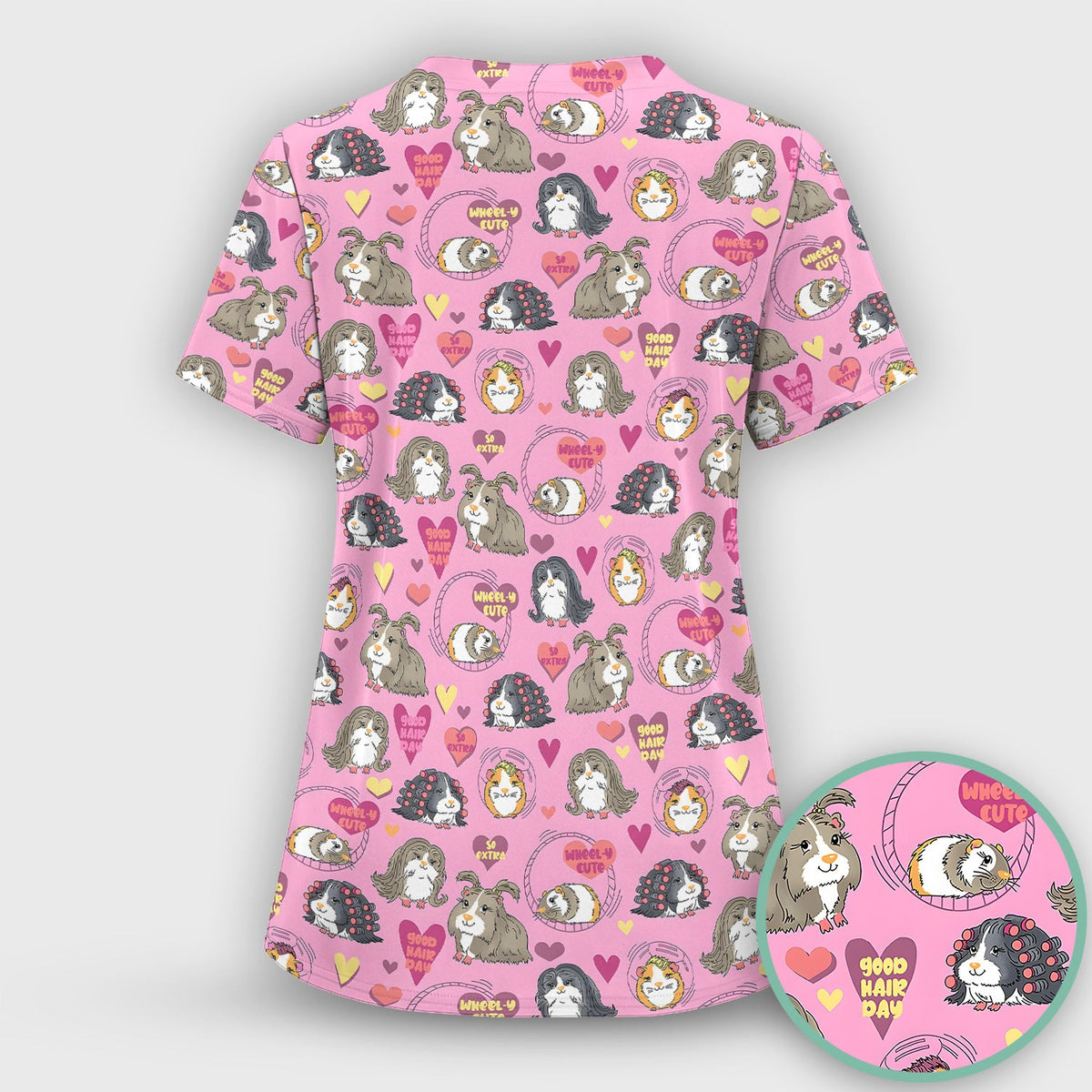 Guinea Pig Heart Nurse Scrub Set
