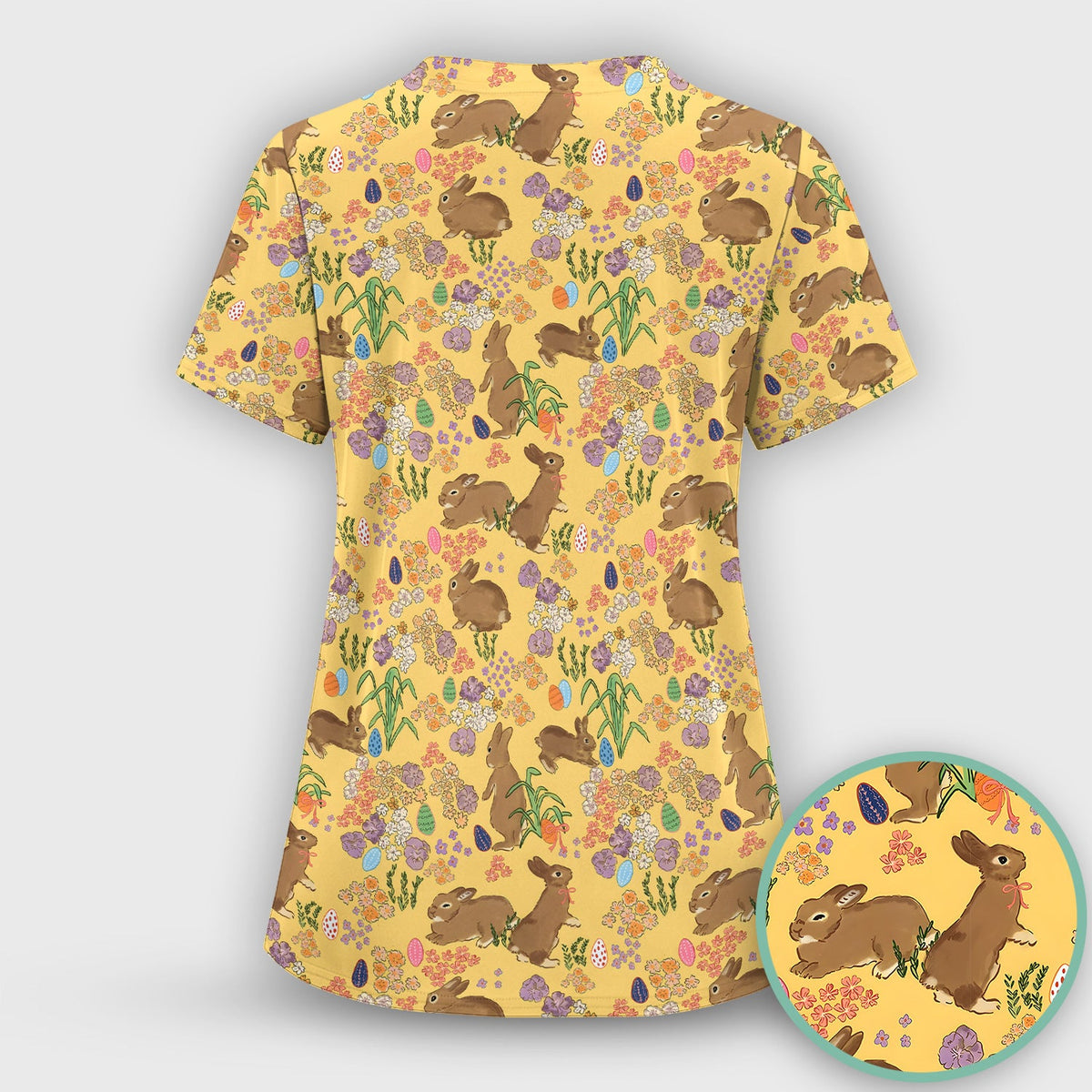Easter Bunny Nurse Scrub Set