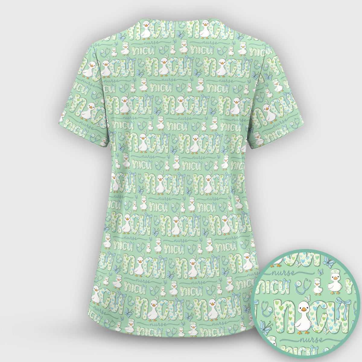 NICU Nurse Duck Scrub Top