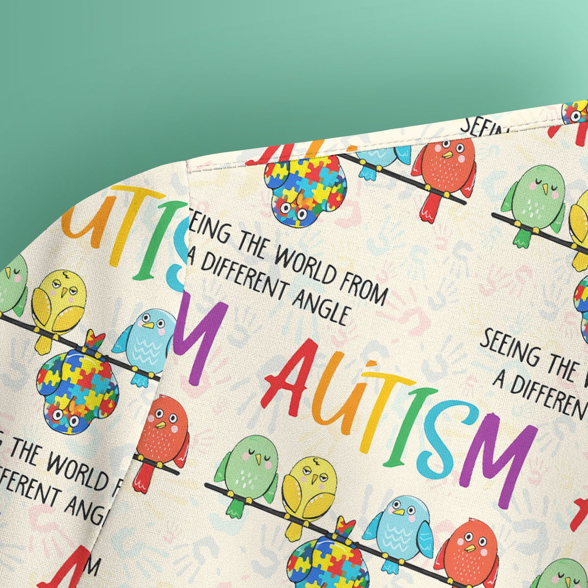 Autism Seeing The World From A Different Angle Nurse Scrub Top