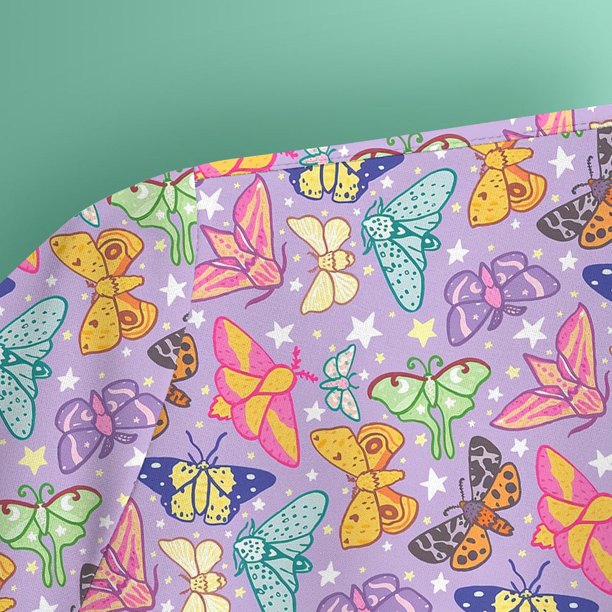 Colorful Butterfly Moth Garden Nurse Scrub Top
