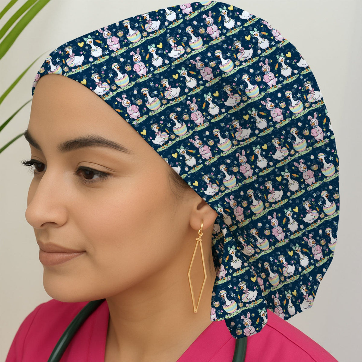 Easter Goose Scrub Cap