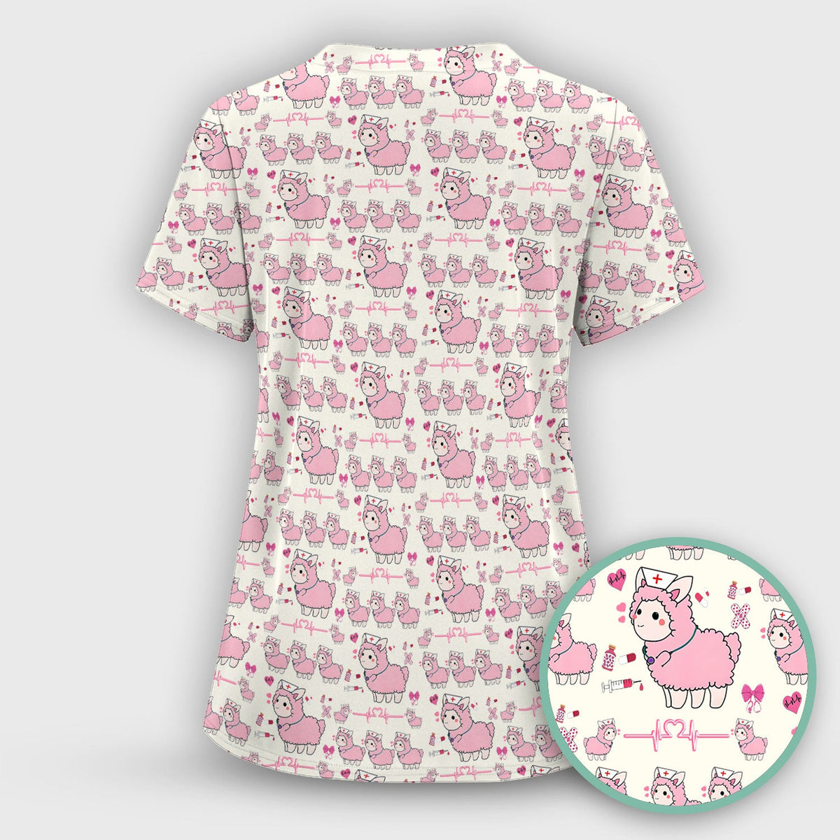 Llama Ain't Got Time For Your Drama Nurse Scrub Top