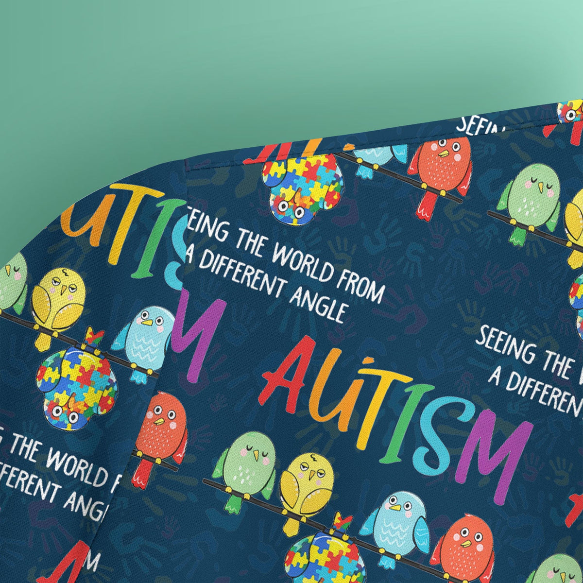Autism Seeing The World From A Different Angle Nurse Scrub Top