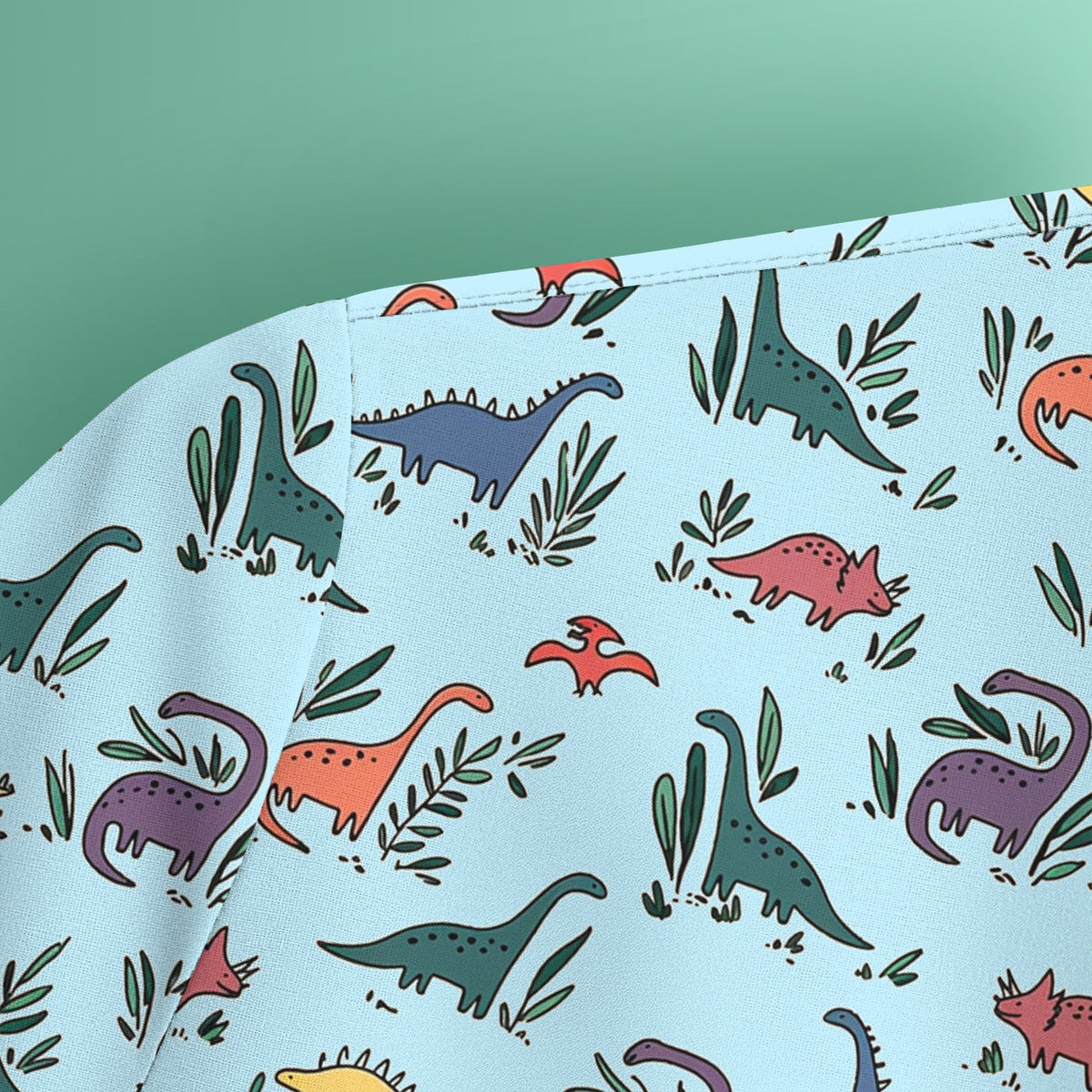 Dinosaur Leafy Garden Nurse Scrub Top