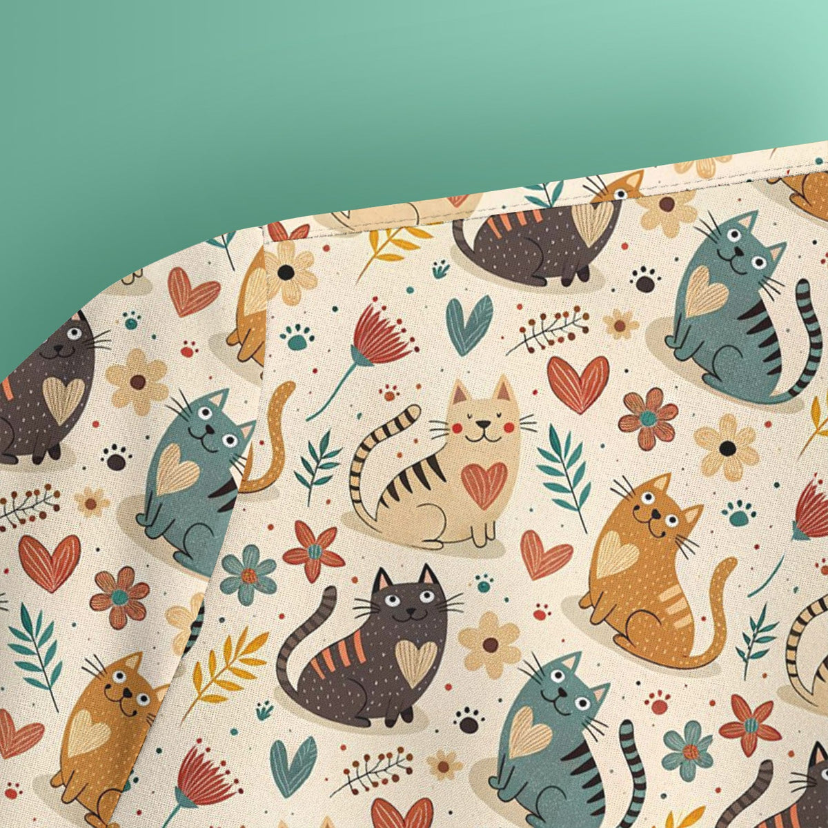 Cat Floral Nurse Scrub Top