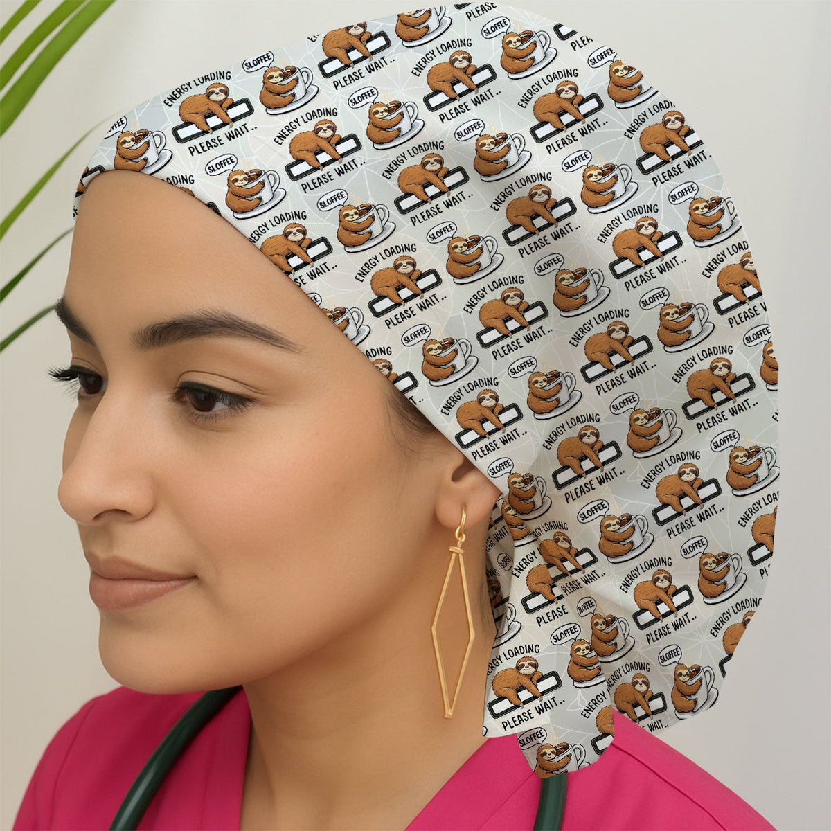 Sloth Coffee Energy Scrub Cap