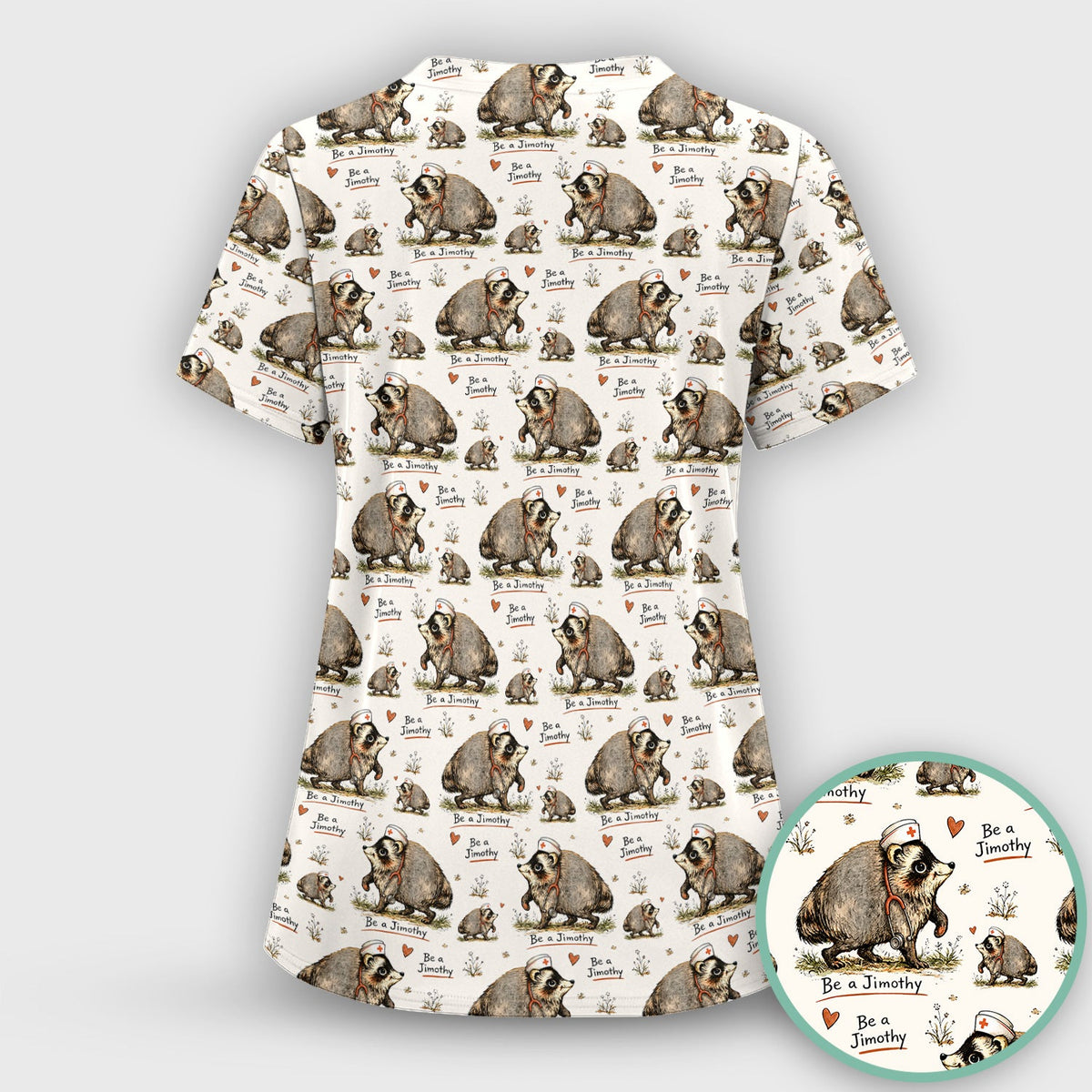 Funny Be A Jimothy Opossum Nurse Scrub Top