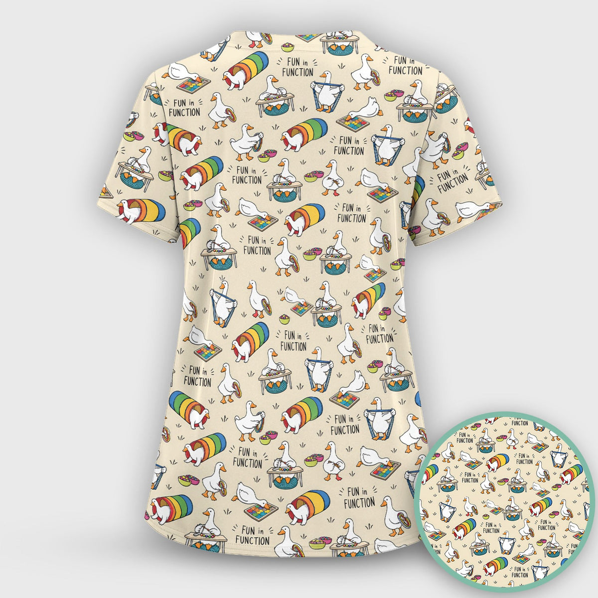Fun In Function Occupational Therapy Duck Nurse Scrub Set