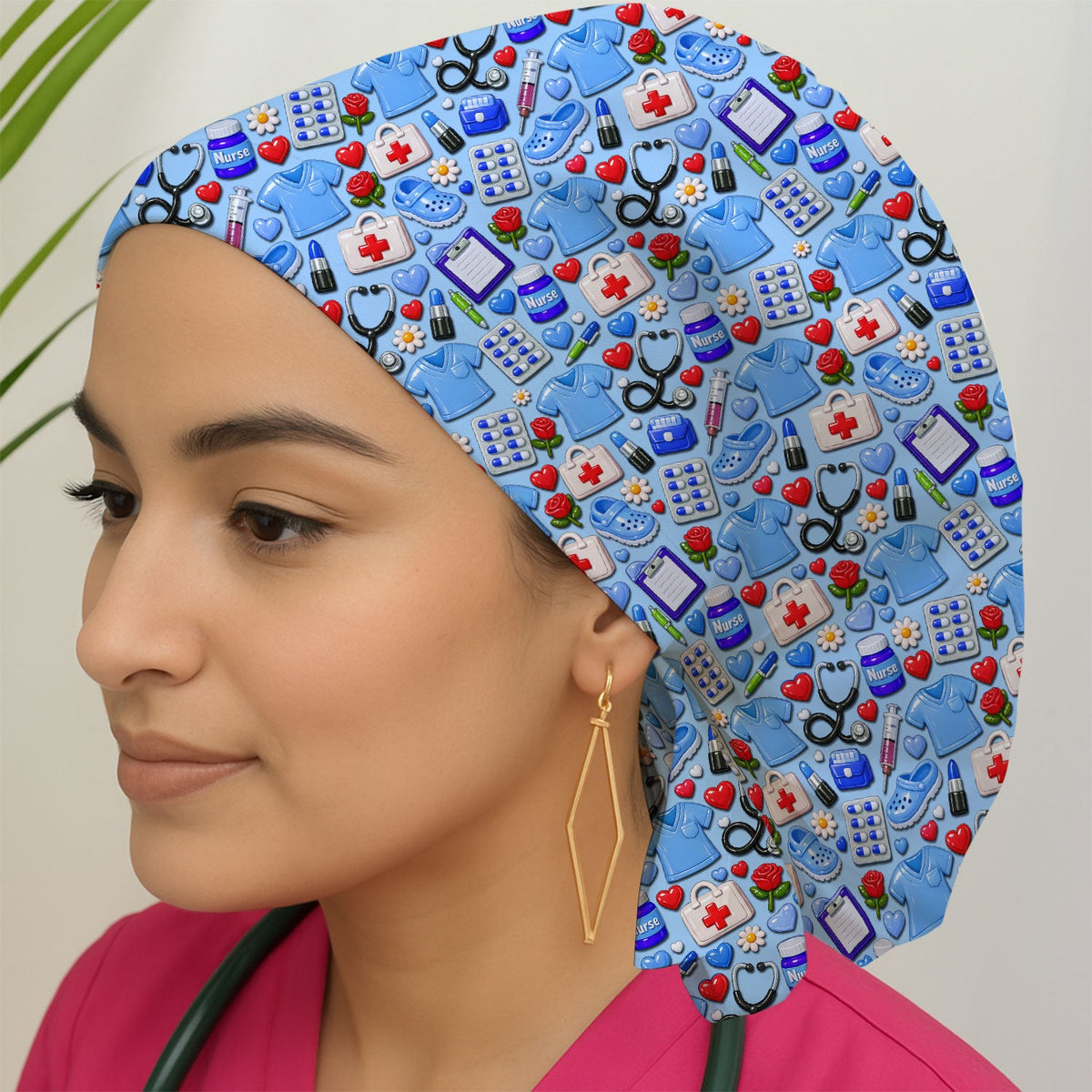 Medical Icons Scrub Cap