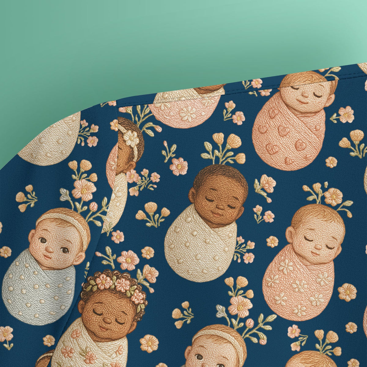 Sweet Newborn Baby Floral Nurse Scrub Top