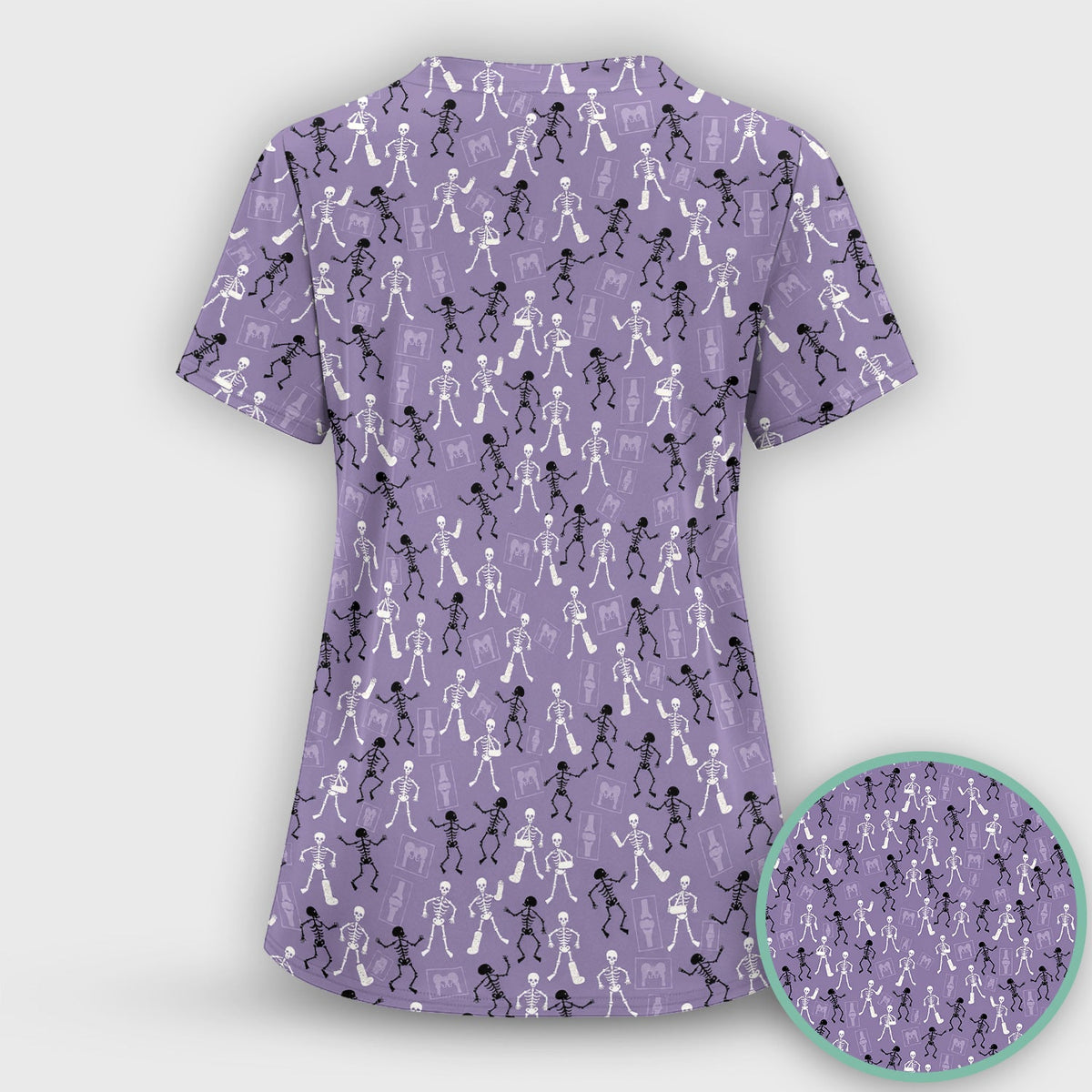 Orthopedic Skeleton Nurse Scrub Set - Halloween Gift