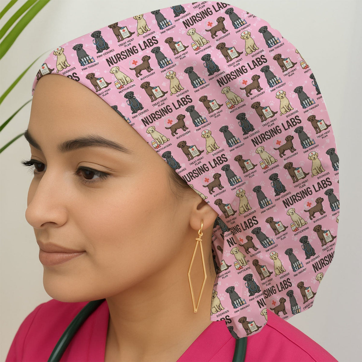 Lab Dog Scrub Cap