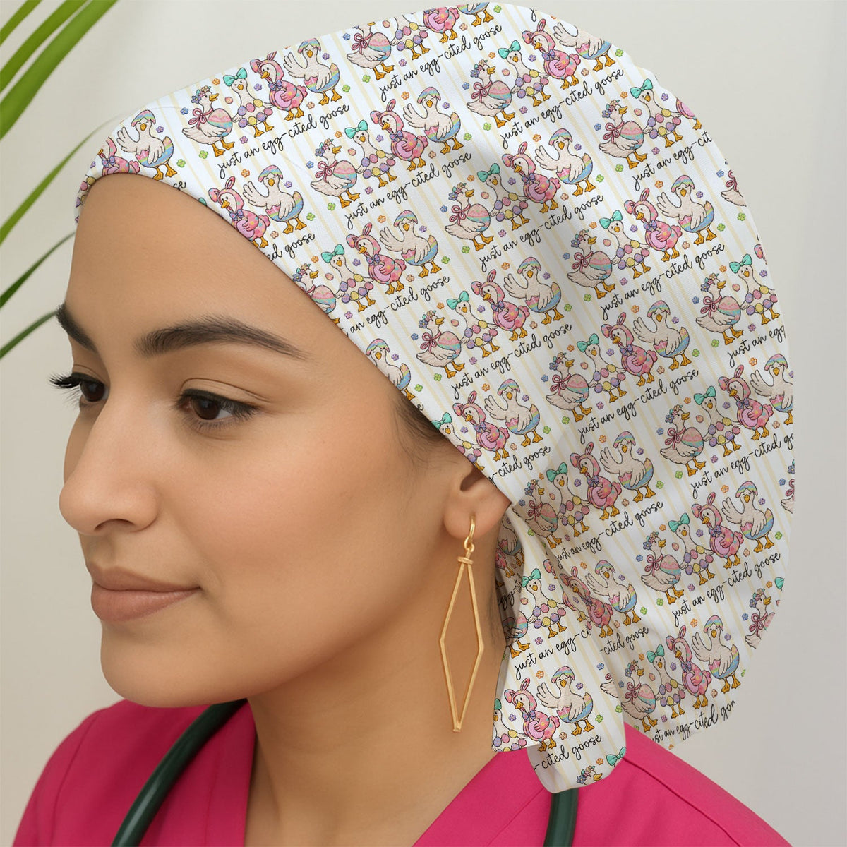 Easter Goose Egg Scrub Cap