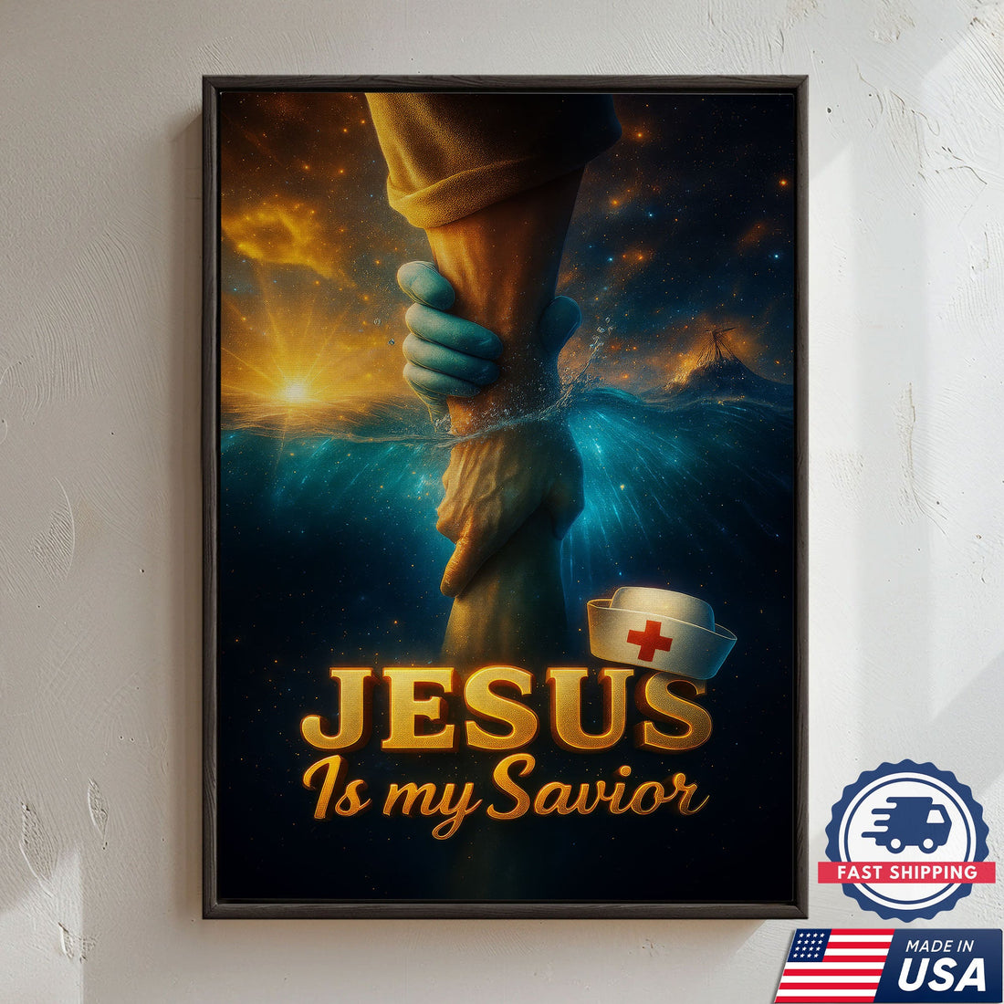 Jesus Is My Savior Nurse Canvas