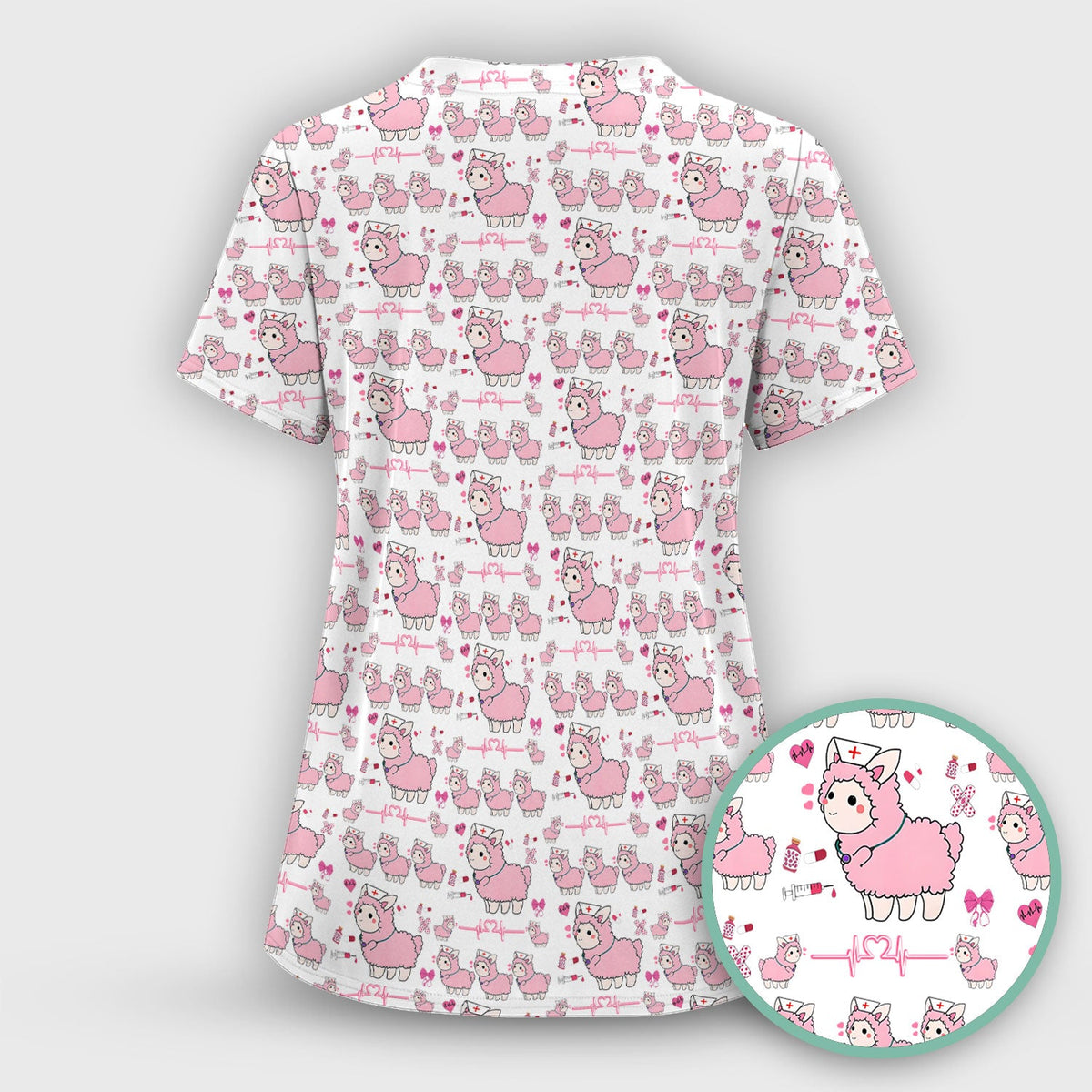 Llama Ain't Got Time For Your Drama Nurse Scrub Top