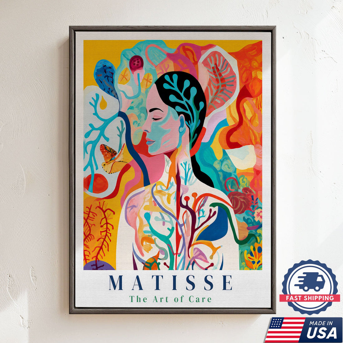 Colorful Anatomy Nurse Canvas