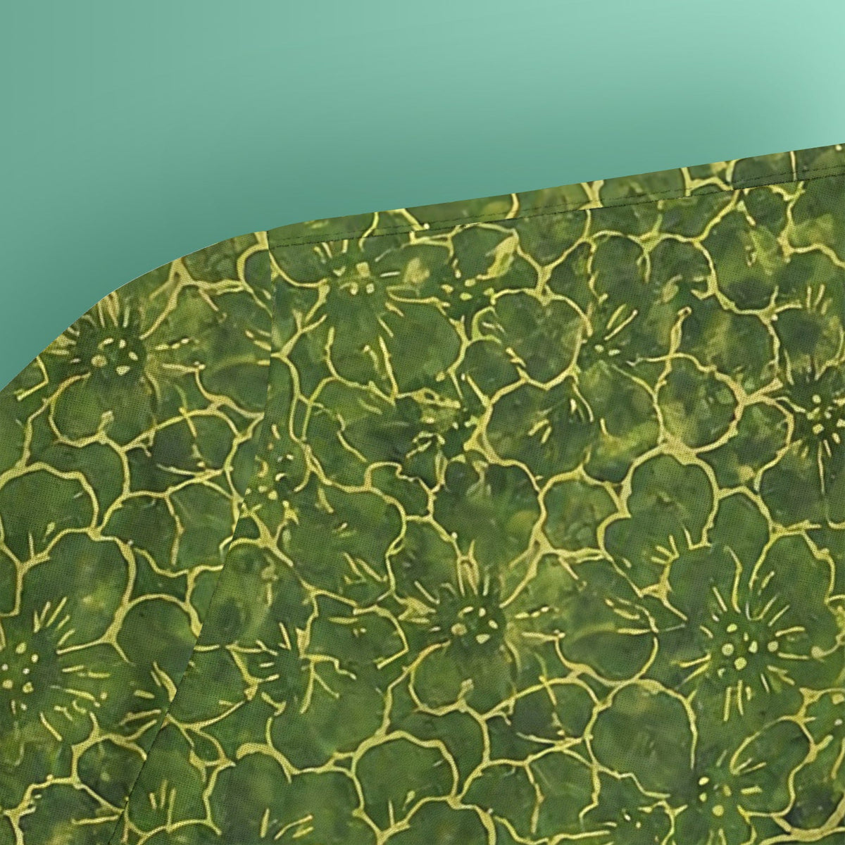 Green Floral Blossom Nurse Scrub Top