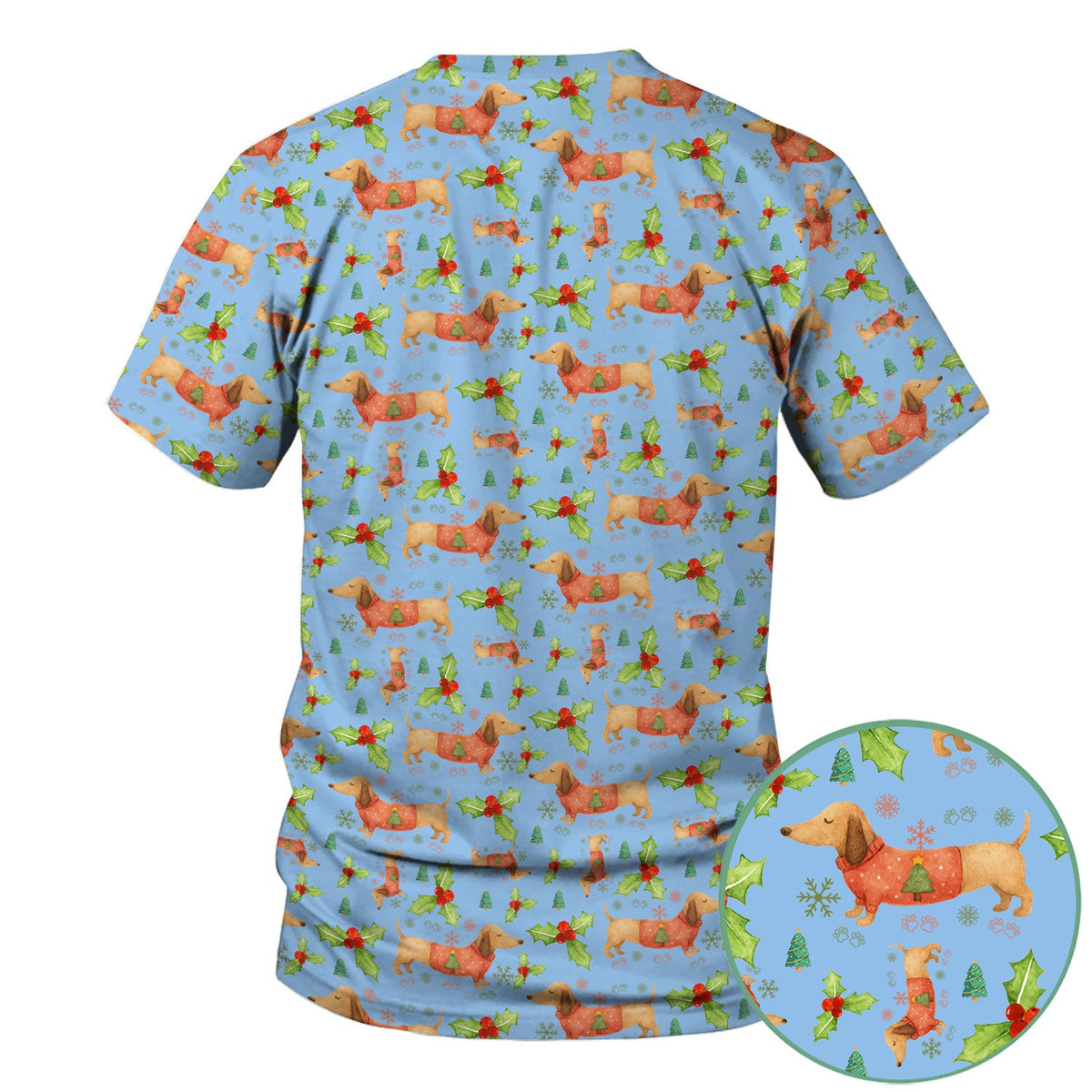 Dachshund Nurse Scrub Top - Christmas Gift