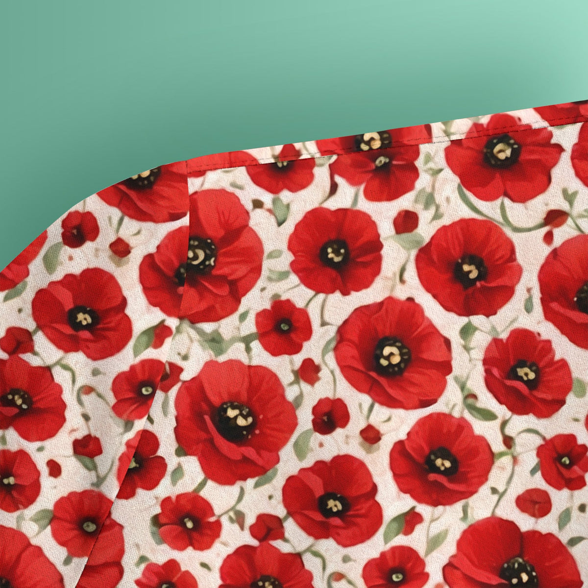 Red Poppy Flower Garden Nurse Scrub Top