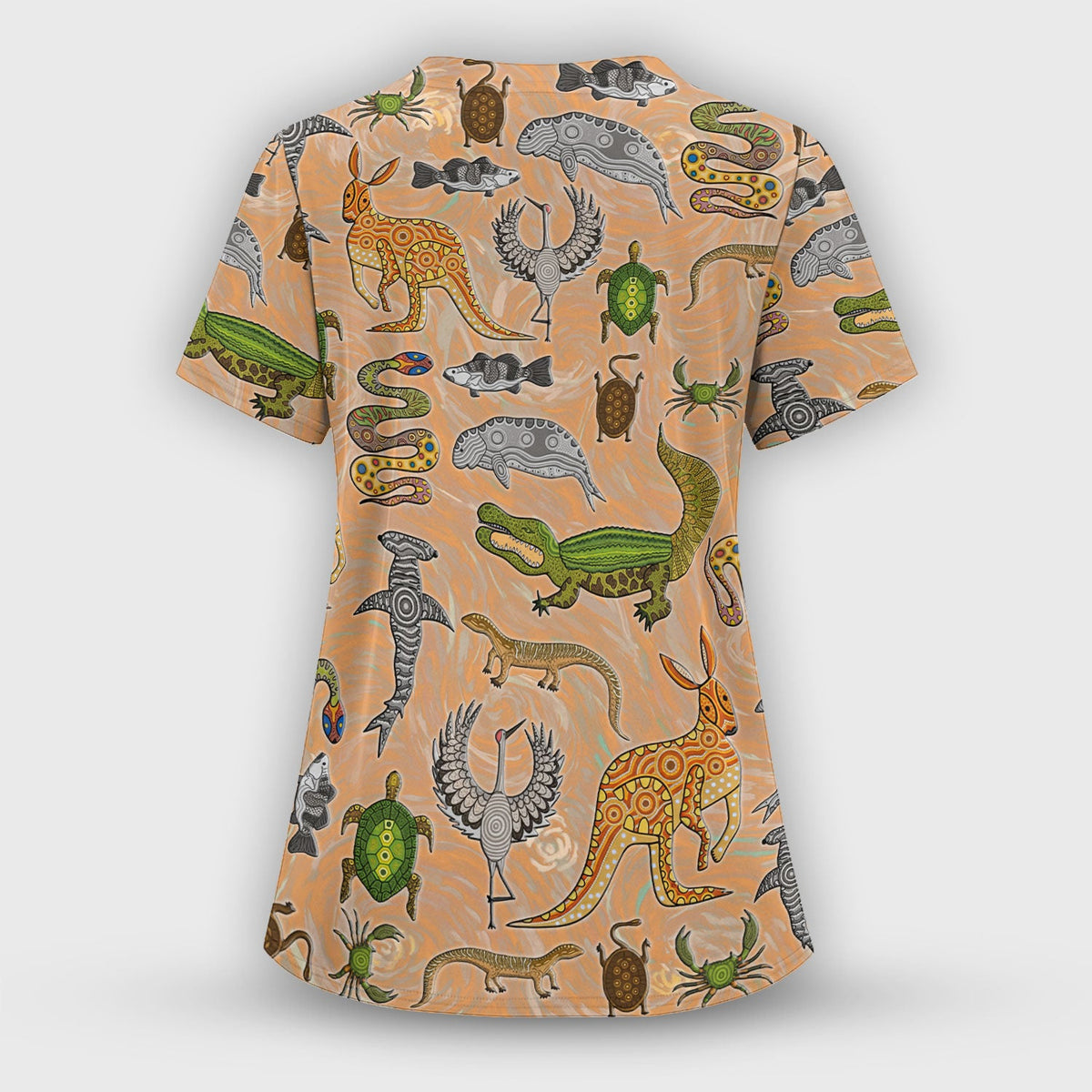 Crocodile Turtle Snake Nurse Scrub Set