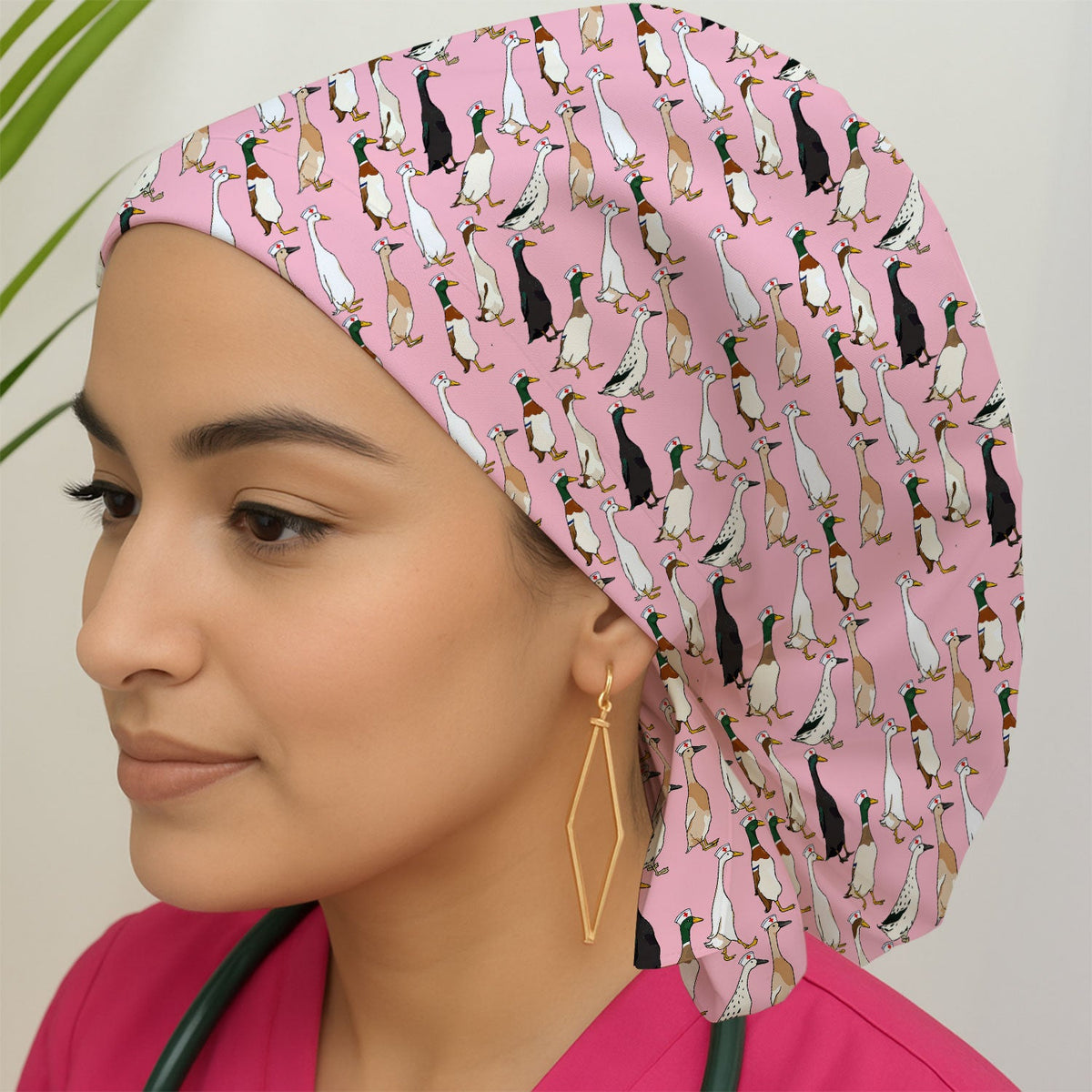 Duck Pattern Scrub Cap