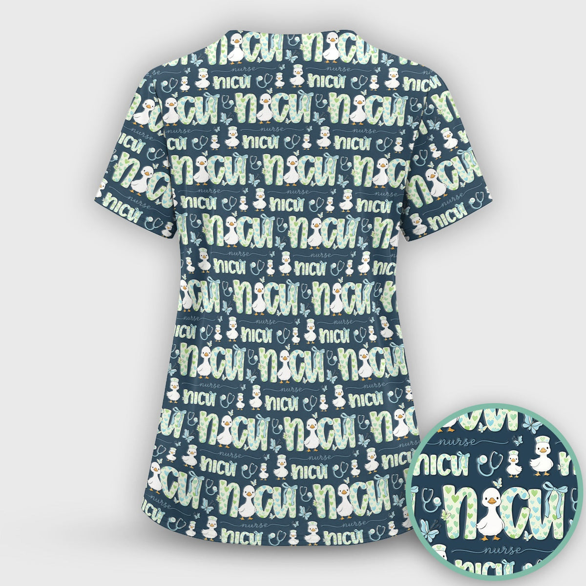 NICU Nurse Duck Scrub Top