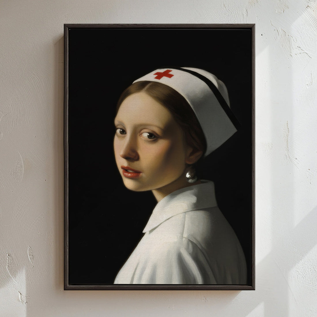 Nurse With A Pearl Earring Parody Canvas
