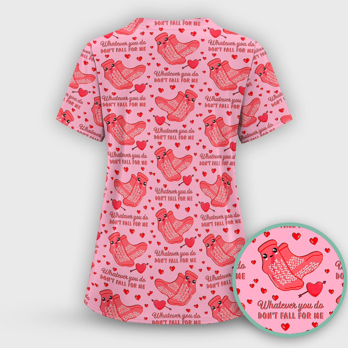 Valentine Funny Love Quote Nurse Scrub Set