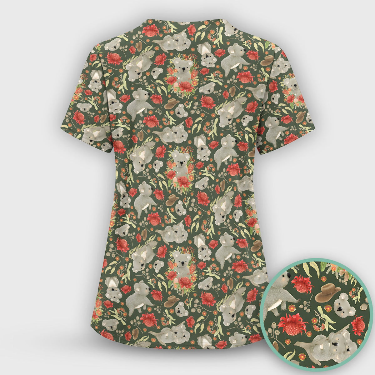 Koala Wildflower Nurse Scrub Set
