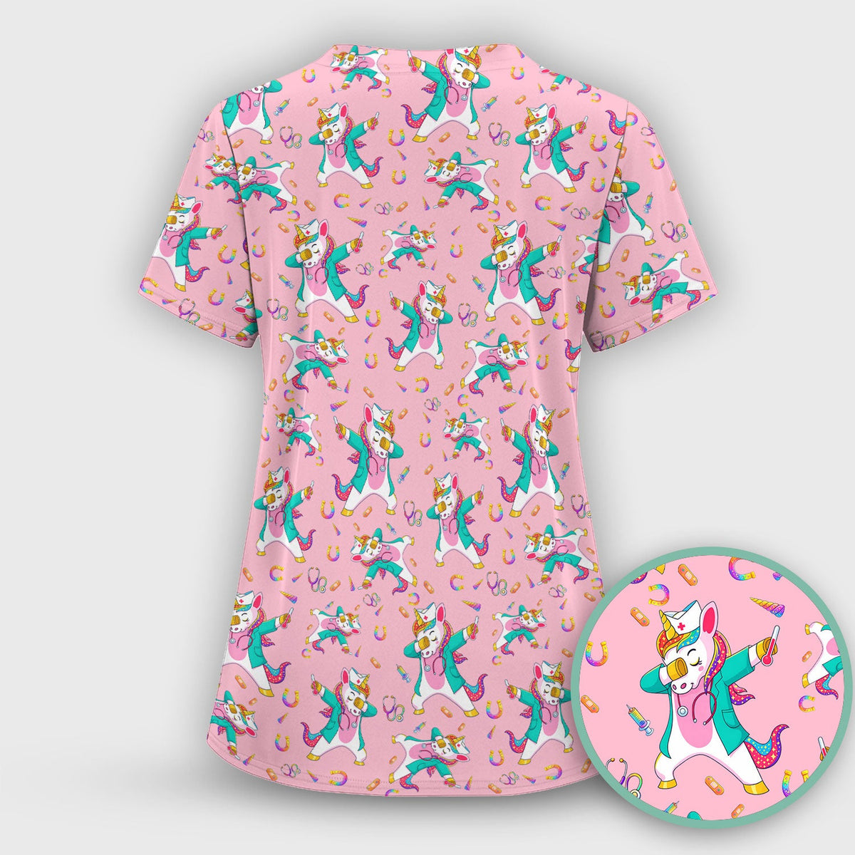 Unicorn Dance Nurse Scrub Set