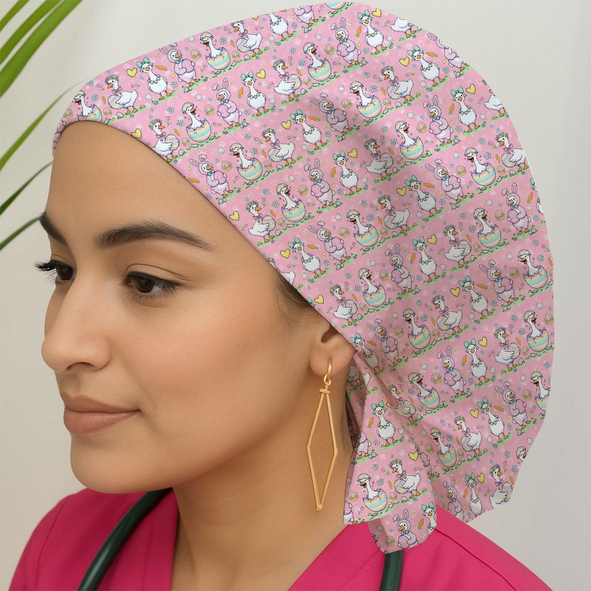 Easter Goose Scrub Cap