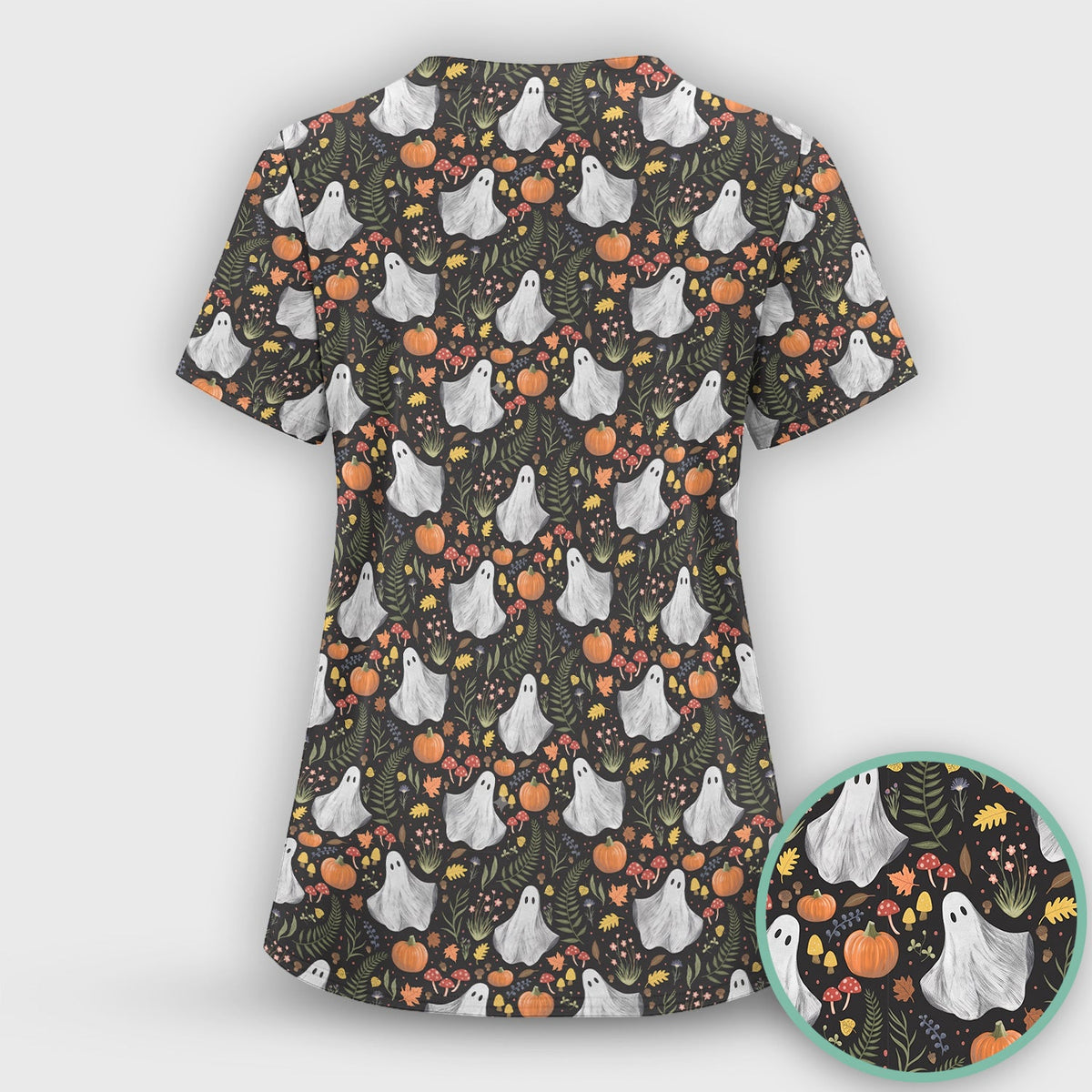 Pumpkin Woodland Nurse Scrub Set