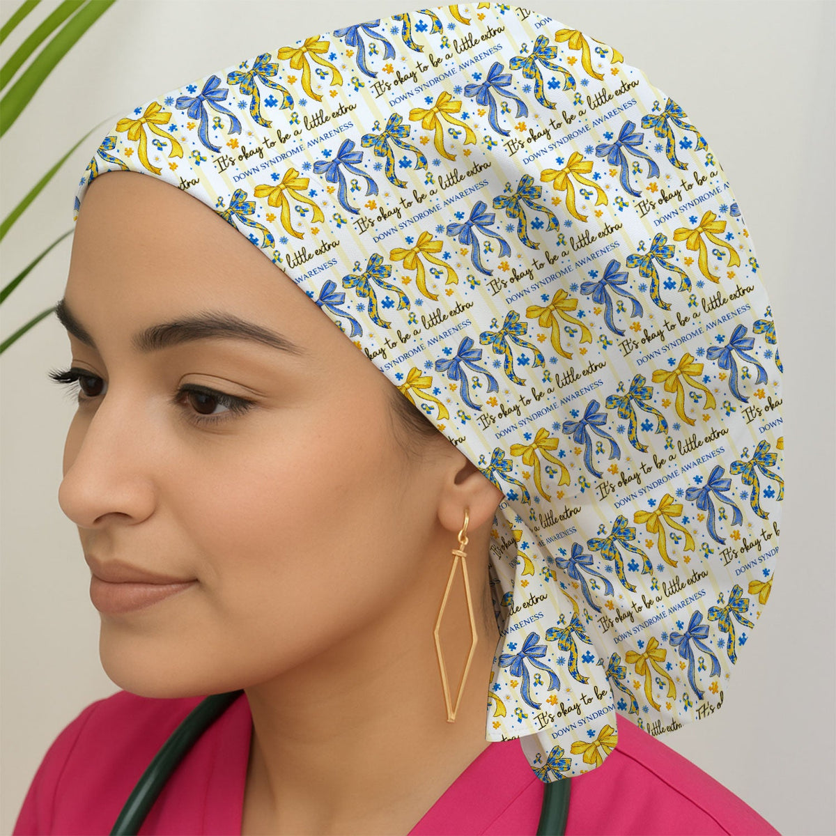 Down Syndrome Awareness Ribbon Scrub Cap