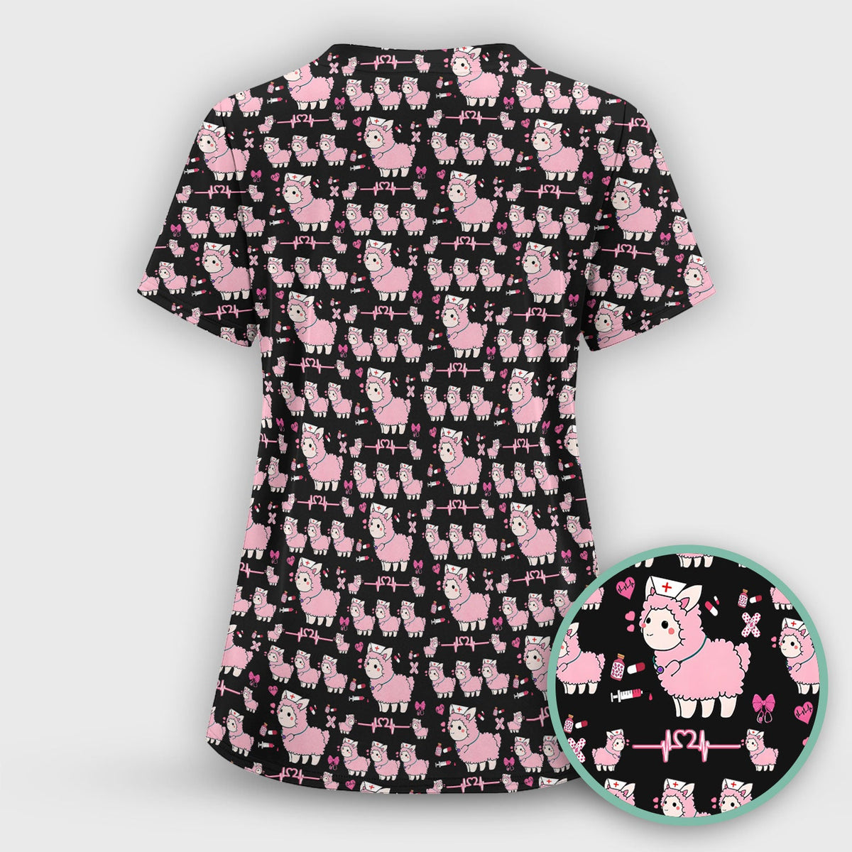 Llama Ain't Got Time For Your Drama Nurse Scrub Top