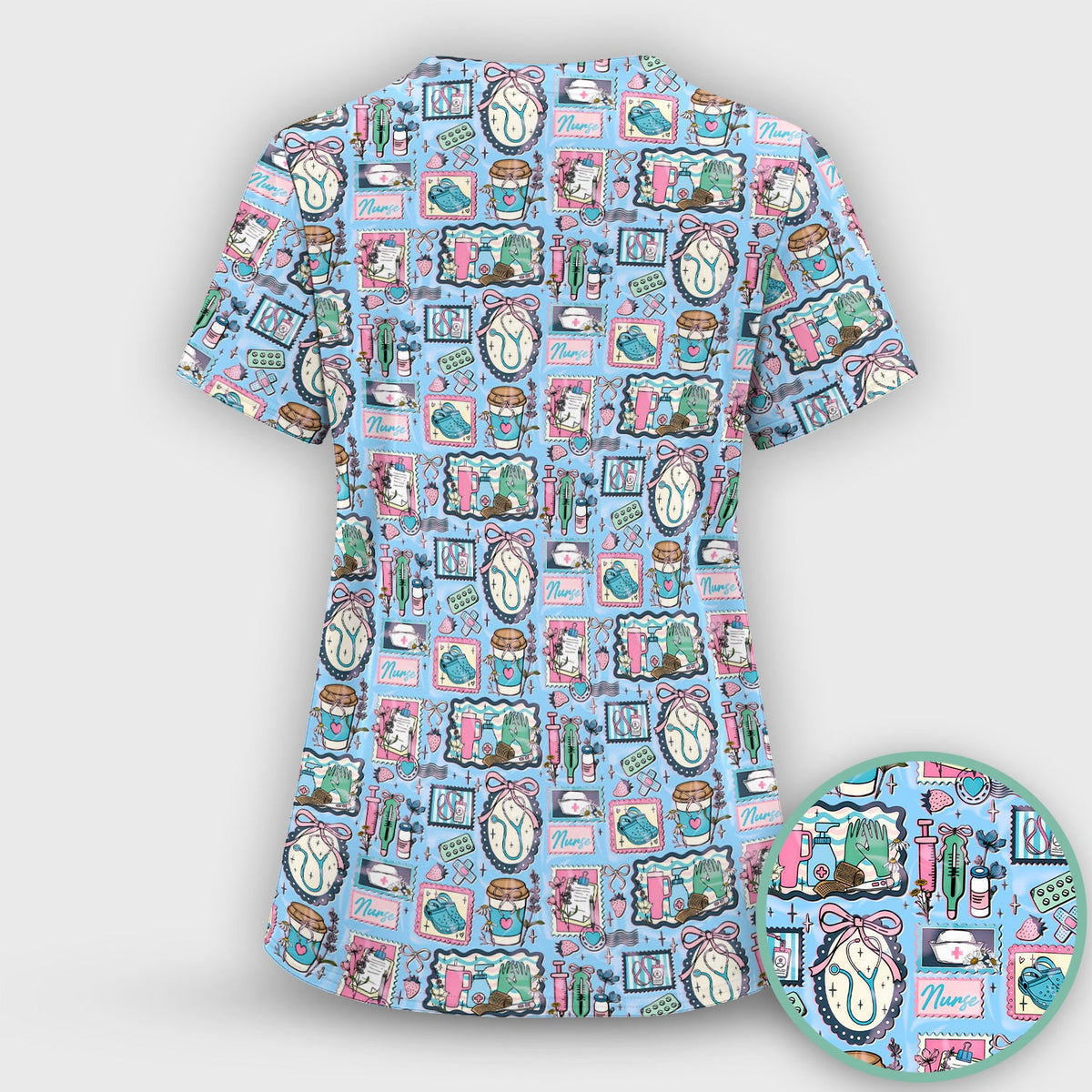 Stethoscope Syringe Frame Nurse Scrub Set