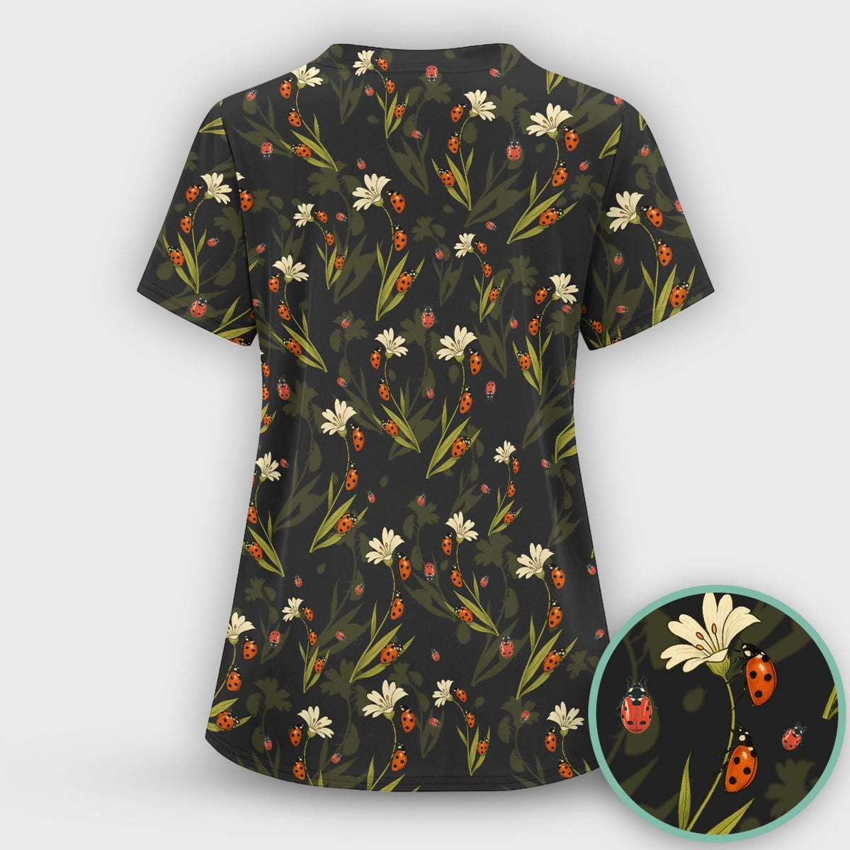 Fresh Daisy Ladybug Garden Nurse Scrub Set