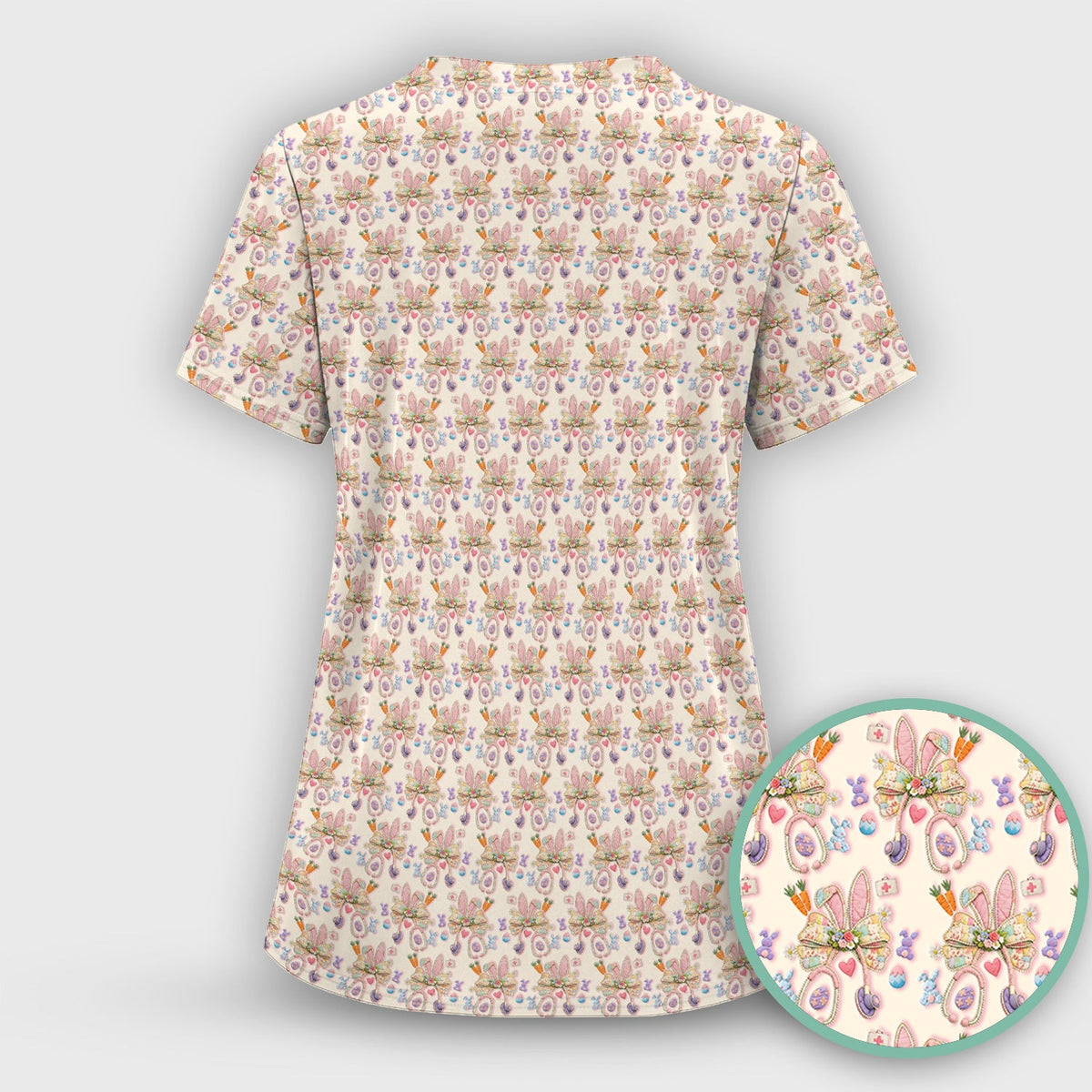 Bunny Stethoscope Nurse Scrub Set - Easter Gift