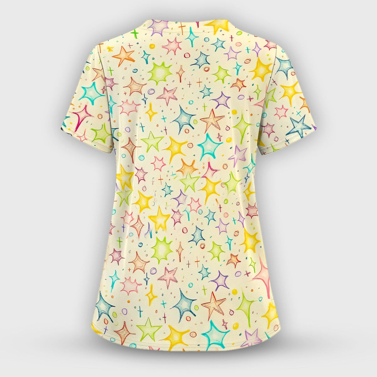 Chill Raccoon Starry Music Nurse Scrub Set