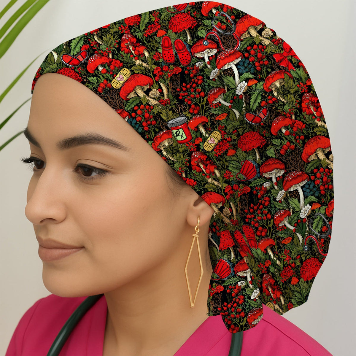 Red Mushroom Forest Scrub Cap