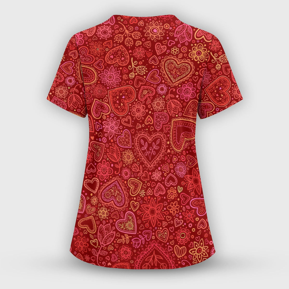 Valentine Heart Nurse Scrub Set