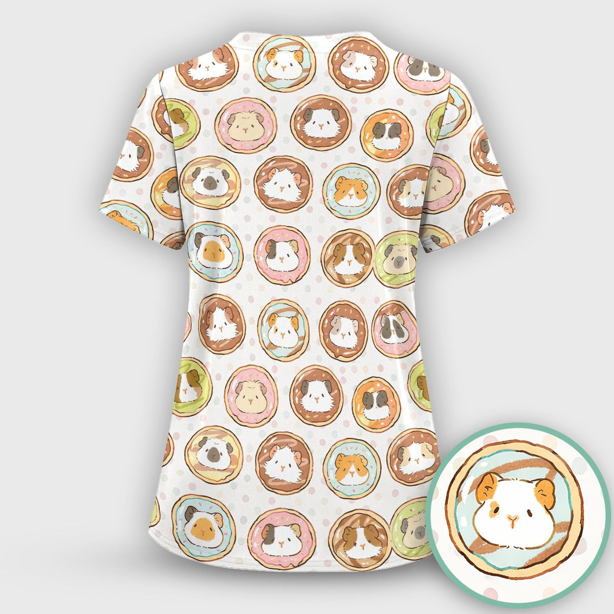 Guinea Pig Donut Nurse Scrub Set