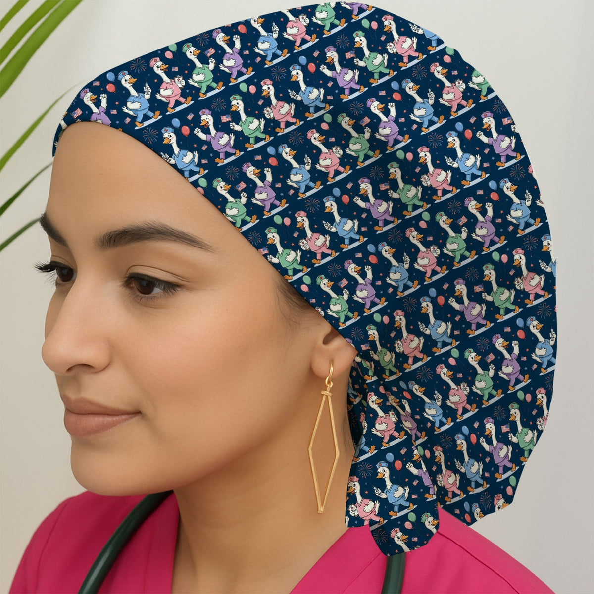 Ducks Balloons Scrub Cap