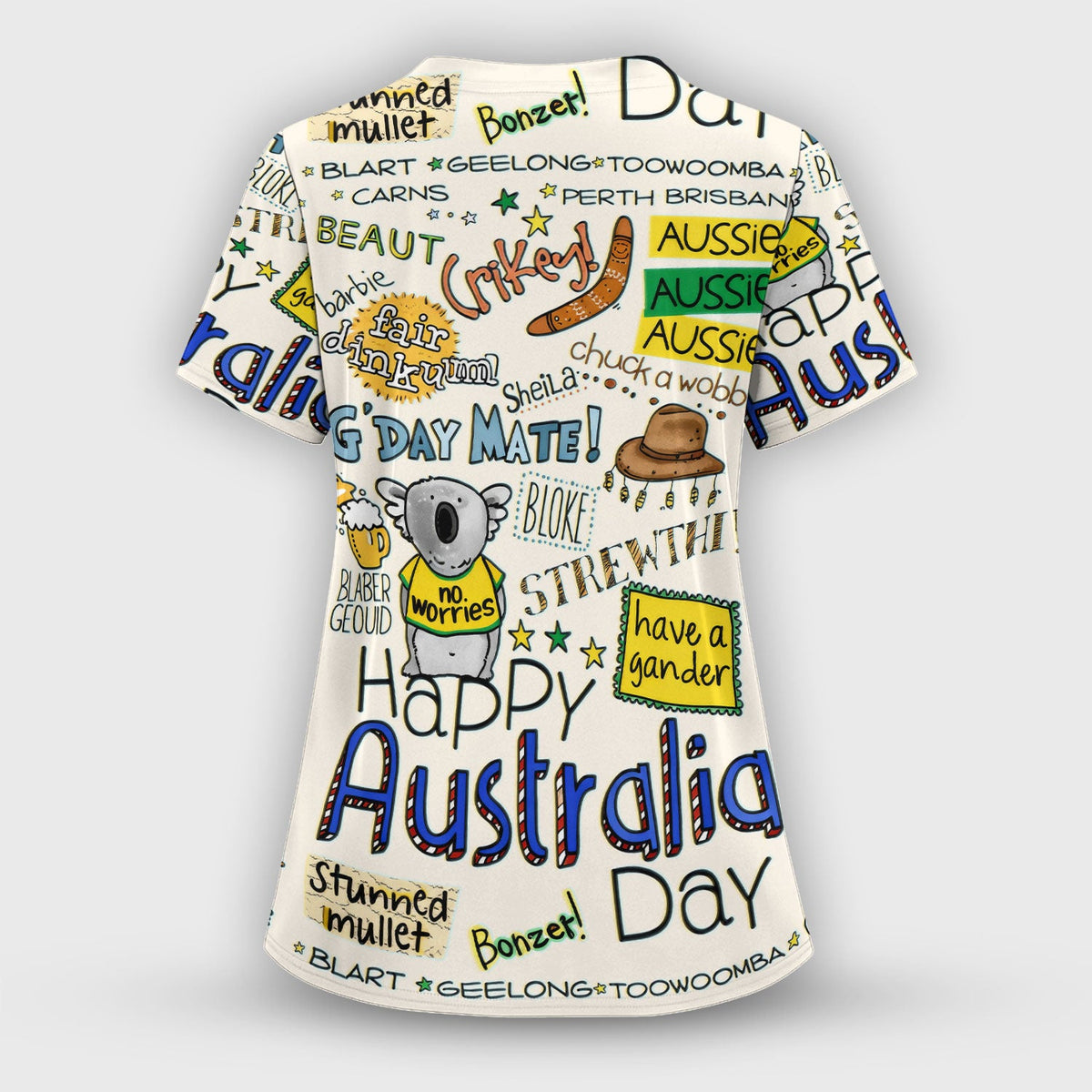 Koala Australia Nurse Scrub Top