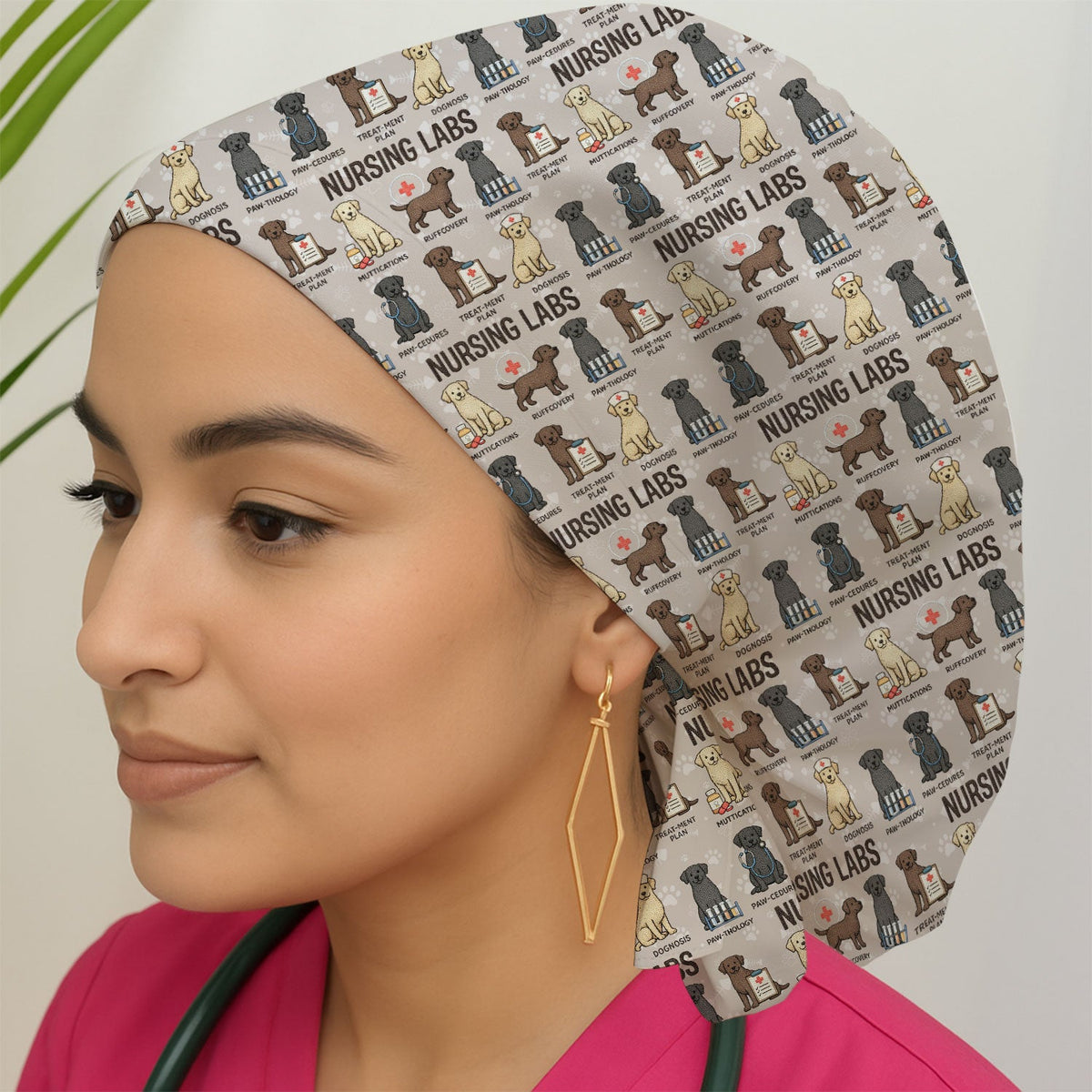 Lab Dog Scrub Cap