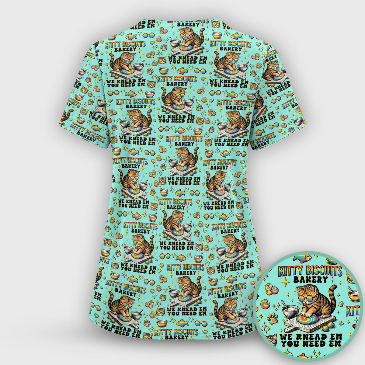 Pride Nurse Cat Baking Scrub Set